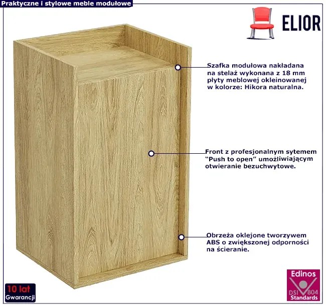 Szafka modułowa 83cm hikora naturalna - Afilia 9X