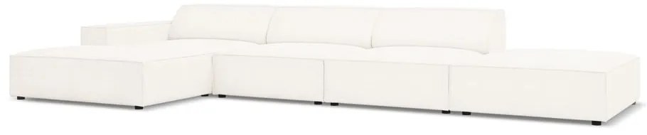 Beżowy narożnik (lewostronny) z materiału bouclé Jodie – Micadoni Home