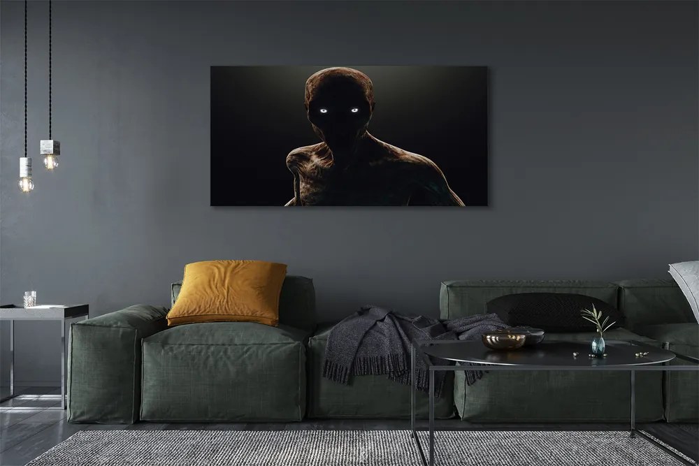 Obraz drukowany na płótnie Łysa Straszna Postać