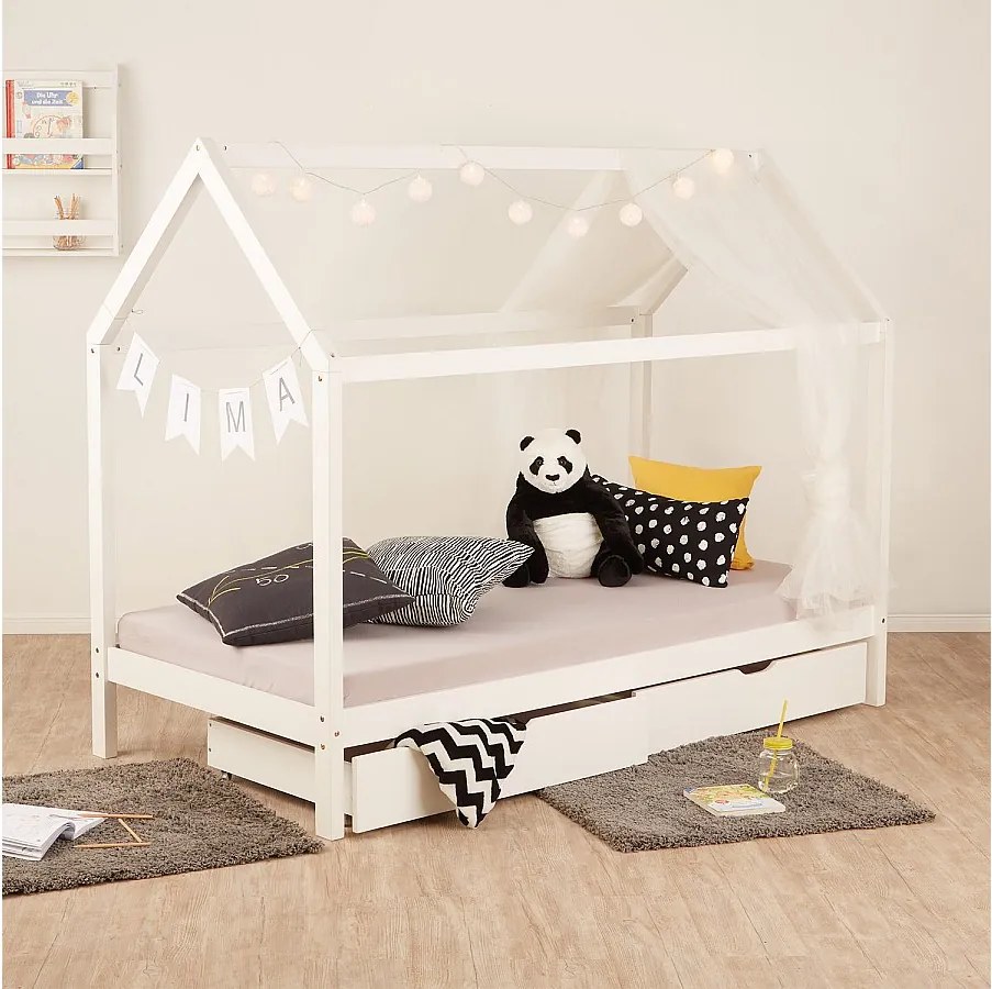 Łóżko dziecięce 90x200 cm białe