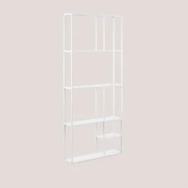 Modułowa Półka Ścienna 80x180 Cm Ze Stali Thura Gardenia Biel - Sklum