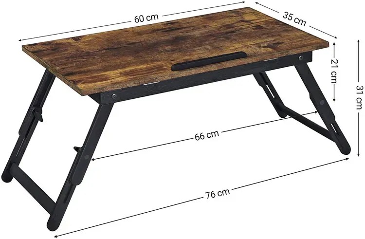 Industrialny składany stolik pod laptopa do łóżka M3-B41