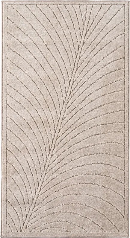 Dywan uniwersalny Nova 3D Liść beżowy 80 cm x 250 cm