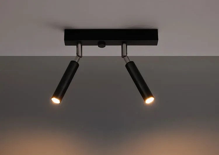Czarny plafon reflektor EX668 F6-W06