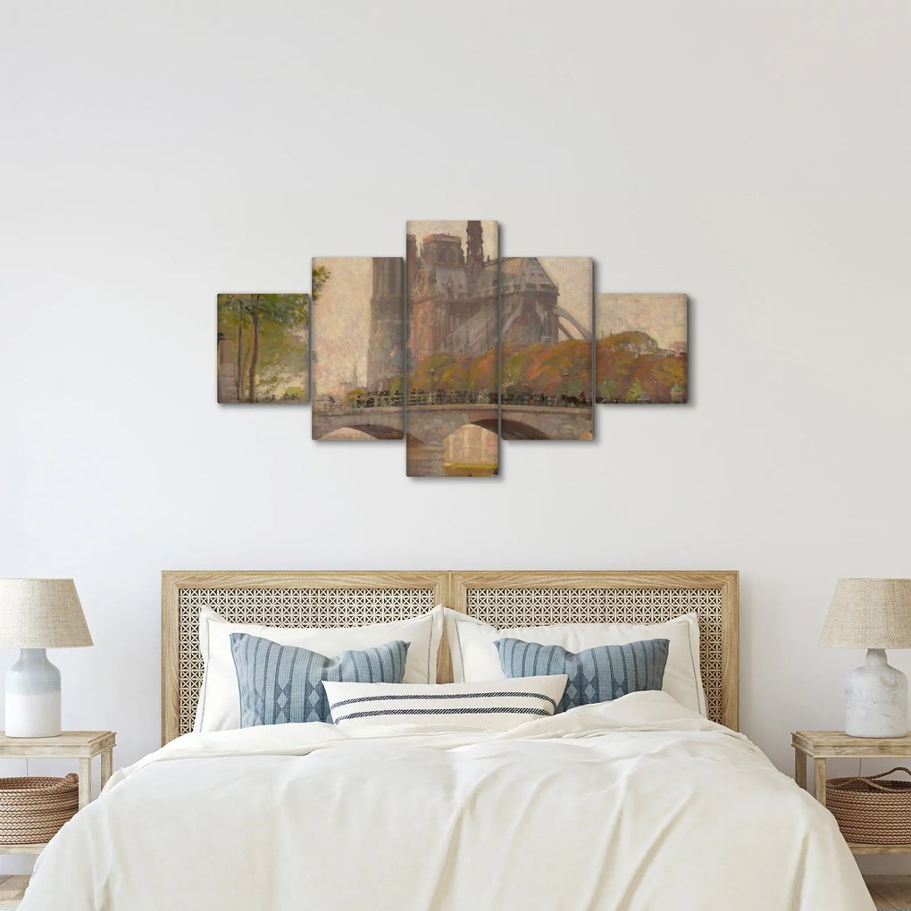 Obraz - Robert William Vonnoh, Notre Dame de Paris, reprodukcje (125x70 cm)