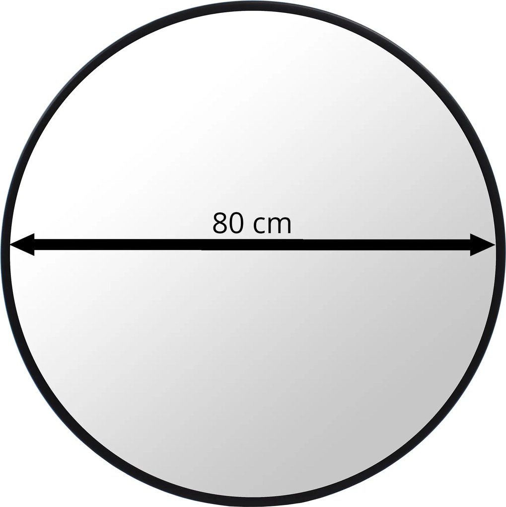 Okrągłe lustro ścienne Messa 80 cm