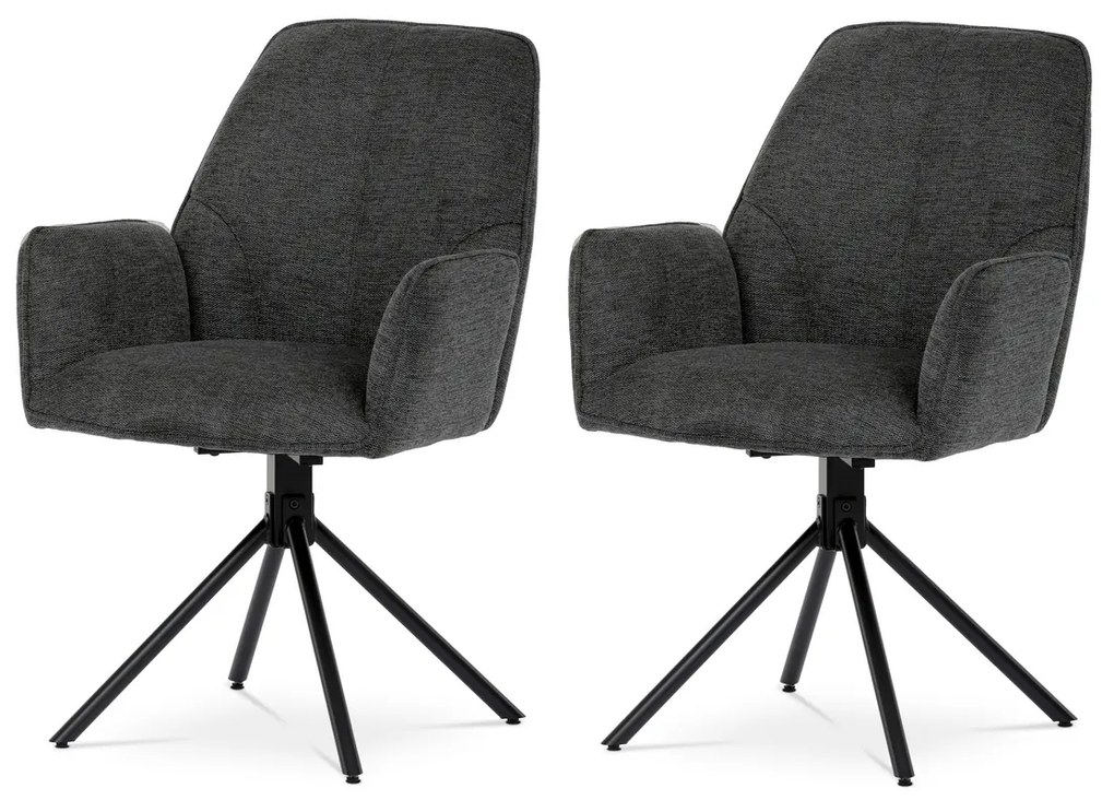 Zestaw krzeseł obiadowych z mechanizmem powrotnymHC-522 GREY2, 2 szt.