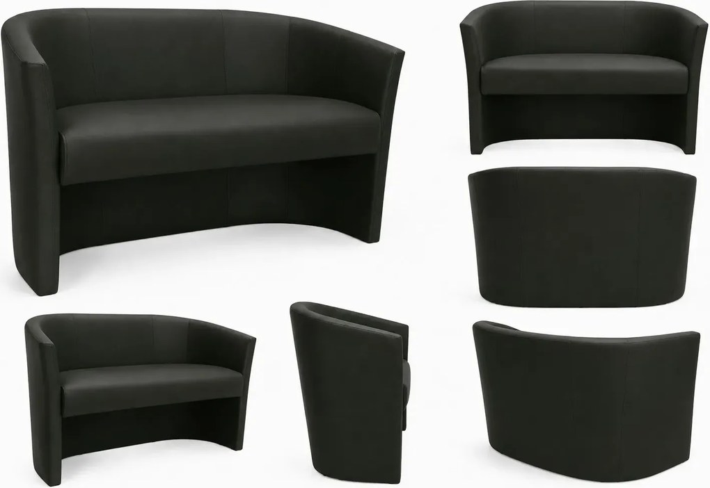 Sofa CLUB tapicerowana tkaniną Eko-skóra elegancka sofa do salonu i gabinetu : Kolor tkaniny - EKO-SKÓRA - 6D, Typ tkaniny - Eko-skóra