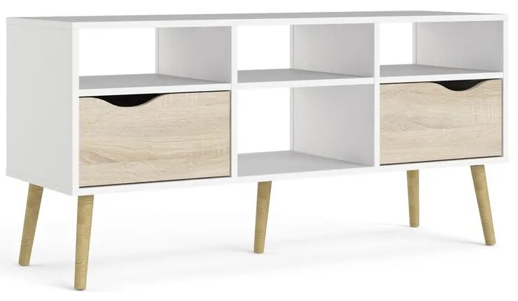 Biała szafka pod TV Tvilum Oslo, 117 x 57 cm
