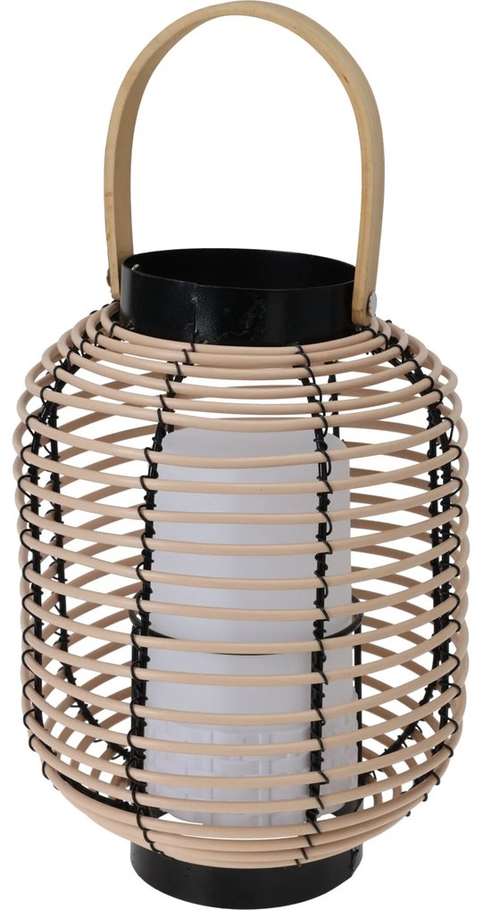 Lampion rattanowy z uchwytem, LED