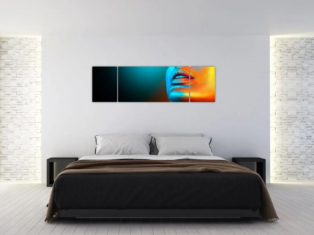 Obraz - Błyszcząca twarz (170x50 cm)