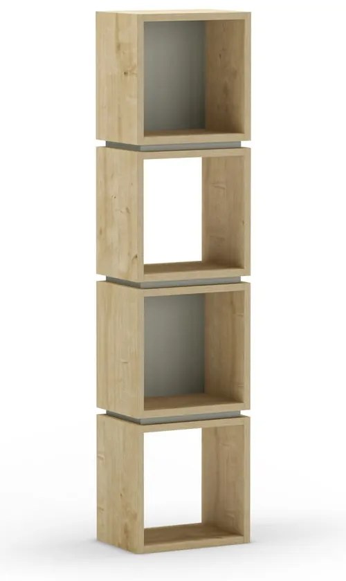 Zielony/naturalny regał w dekorze dębu 32x133 cm Lofty – Marckeric