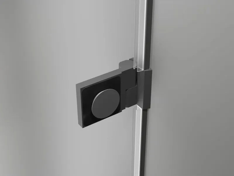 Mexen Lunar-B drzwi prysznicowe uchylne lewe 140 cm, transparent, gun metal - 832S-140-050-95-00-L