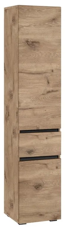 Wysoka wąska szafka łazienkowa w dekorze dębu38x180 cm Wisla – Støraa