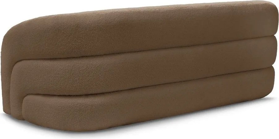 Brązowa sofa z materiału bouclé 193 cm Elina – Bobochic Paris