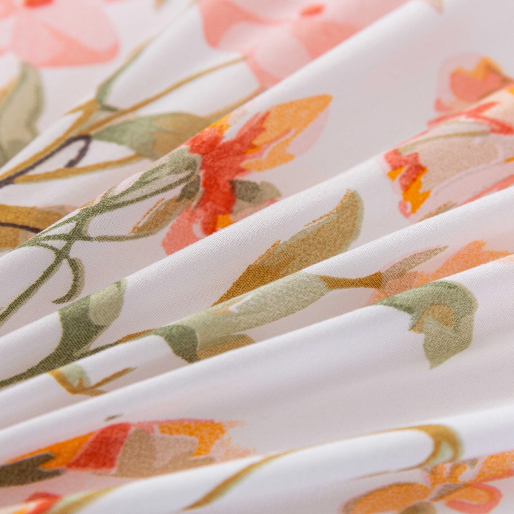 PrzytulneMieszkanie.pl PrzytulneMieszkanie.pl Pościel z mikrofibry ORANGE BUTTERFLY białe Rozmiar pościeli: 2 szt 70 x 80 cm | 160 x 200 cm