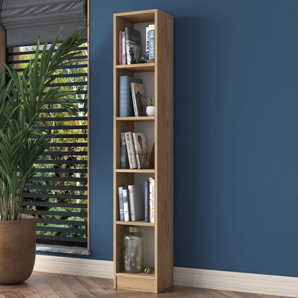 Regał w dekorze orzecha 30x170 cm Allen – Kalune Design