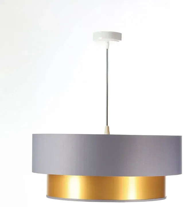 Złoto-szara lampa wisząca w stylu glamour - 4X S418 E5-G57
