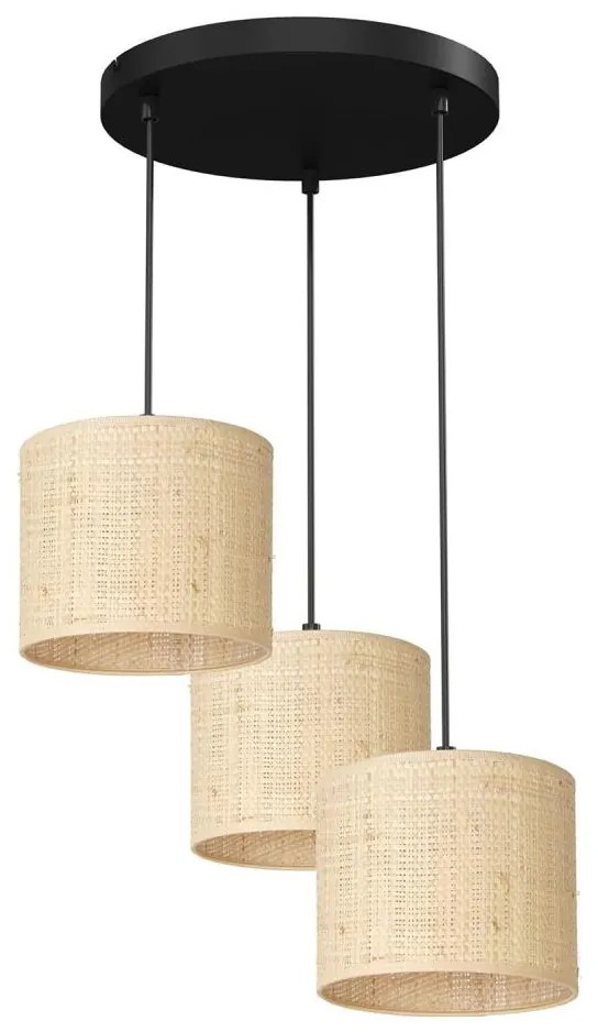 Lampa wisząca RATTAN 3xE27/60W/230V rattan
