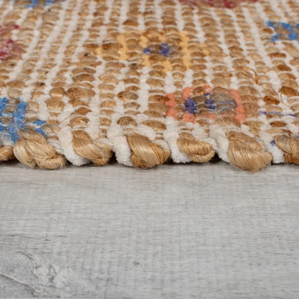 Dywan z mieszanki juty tkany ręcznie w naturalnym kolorze 120x170 cm Taylor Patchwork – Flair Rugs