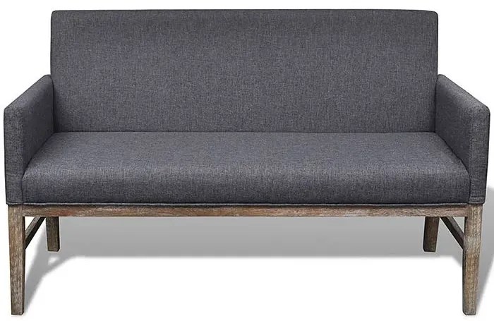 Ciemnoszara elegancka ławka tapicerowana - Hikko