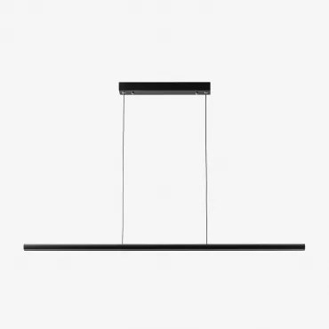 Lampa Sufitowa Wisząca Liniowa Led 120 Cm Z Aluminium Wilen Czarna - Sklum