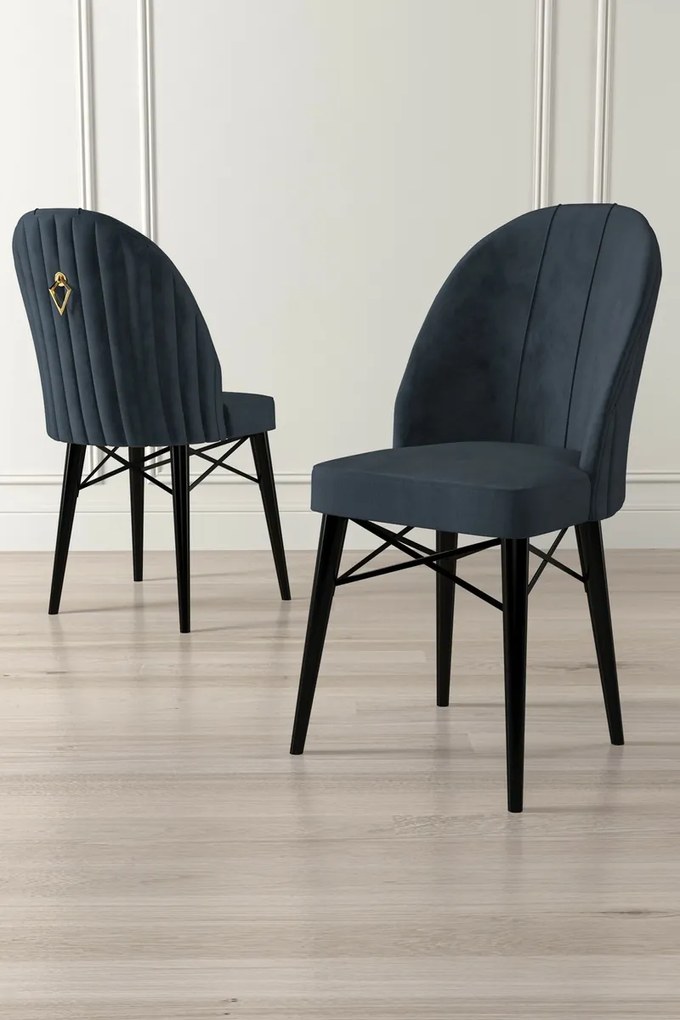 Zestaw krzeseł do jadalni Ritim Anthracite and Black, 6 szt.