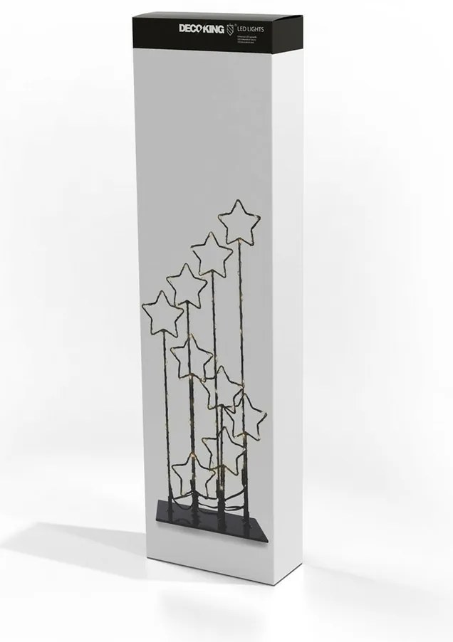 DecoKing Świąteczna dekoracja LED z gwiazdkami, 16cm