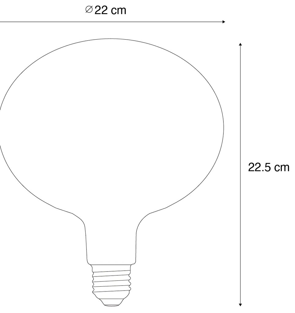Zestaw 5 ściemnialnych żarówek LED E27 G220 brązowe 4,9W 130 lm 1800K