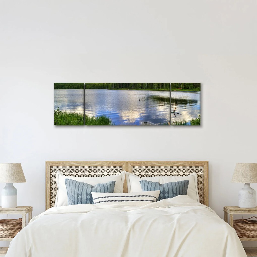 Obraz - Malownicza wioska (170x50 cm)
