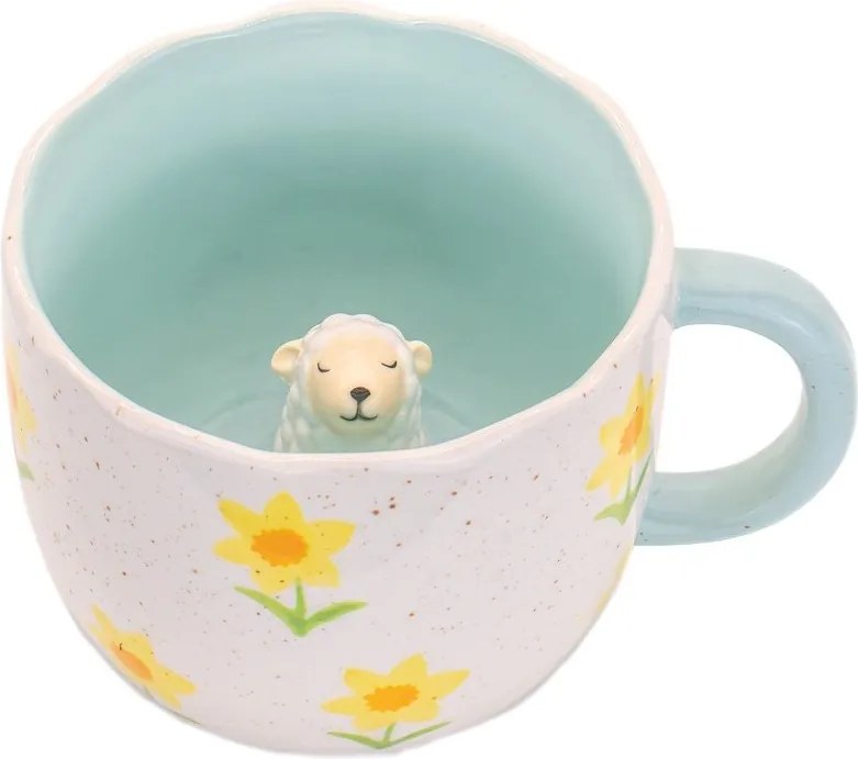 Niebiesko-kremowy porcelanowy kubek 350 ml Surprise Sheep – Sass & Belle