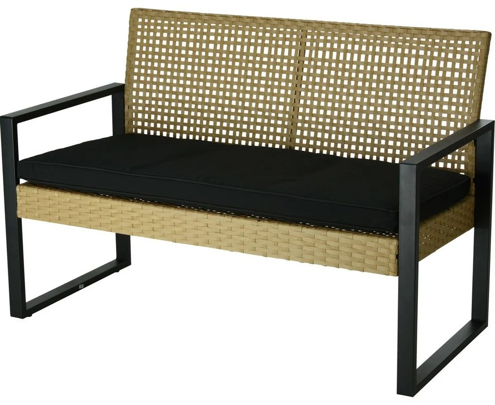 Zestaw mebli ogrodowych Gandia, 4 szt., metal,rattan PE