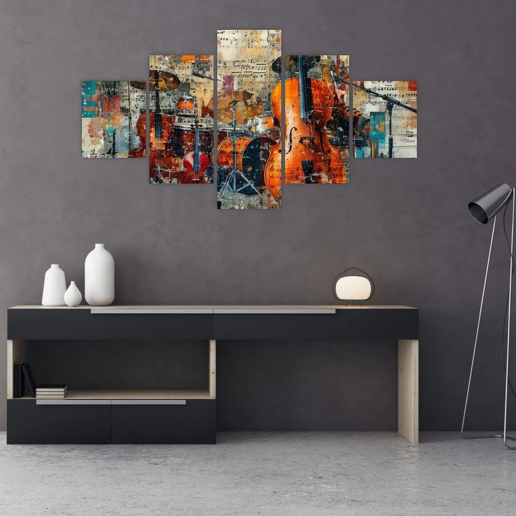 Obraz - Instrumenty muzyczne (125x70 cm)