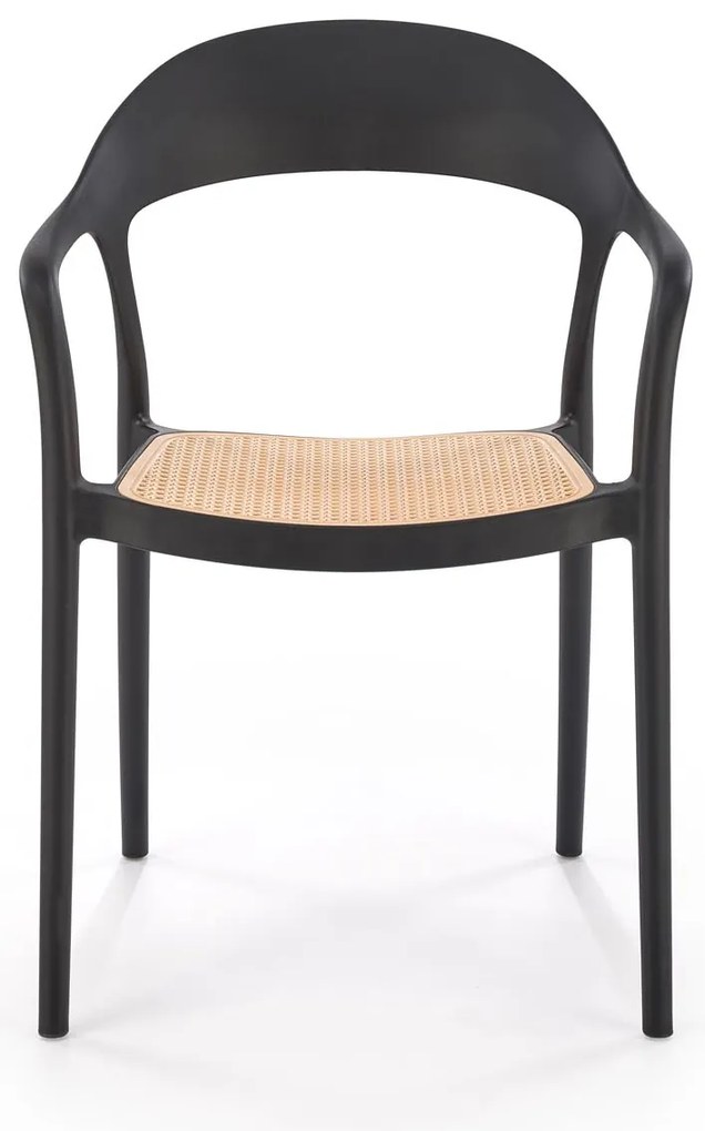 K530 krzesło czarne, nowoczesne, skandynawskie, polipropylen, ergonomiczne