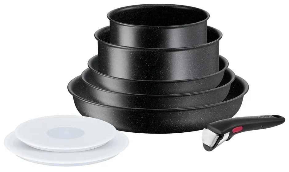 Zestaw garnków aluminiowych 8 szt. INGENIO Black stone L3998802 – Tefal