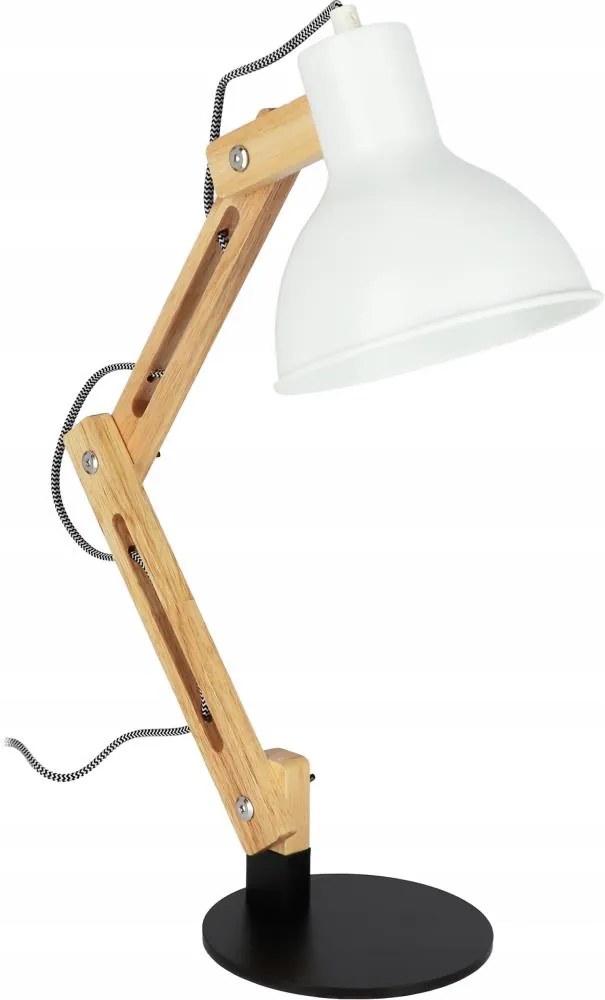 Lampa stołowa 1xE27/40W/230V biała/czarna