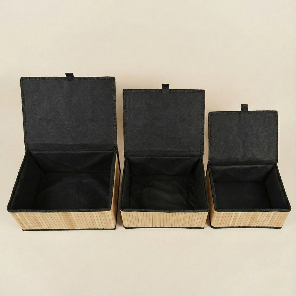 Zestaw zamykanych koszyków w trzech rozmiarach TILVA