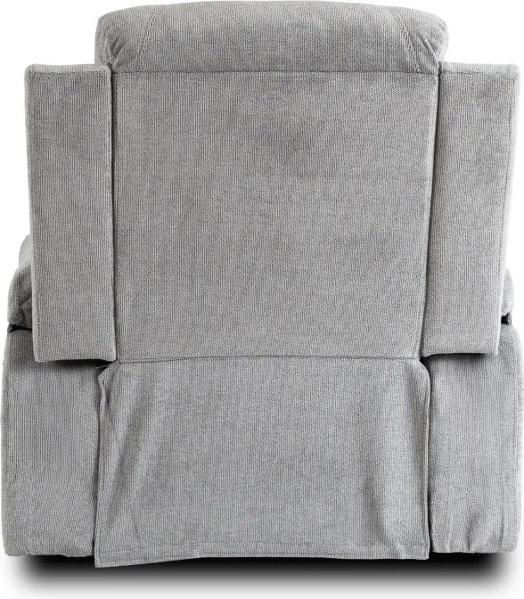 Fotel Masujący BOX 2 Rozkładany z Podnóżkiem Szary Nowoczesny