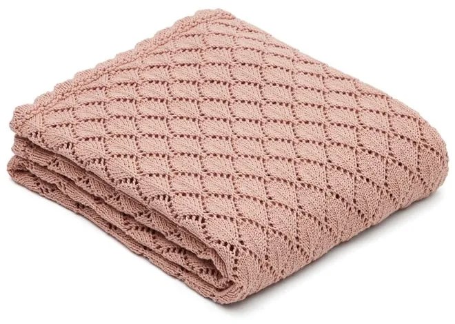Różowy bawełniany dzianinowy koc dziecięcy 70x100 cm Ria – Kave Home