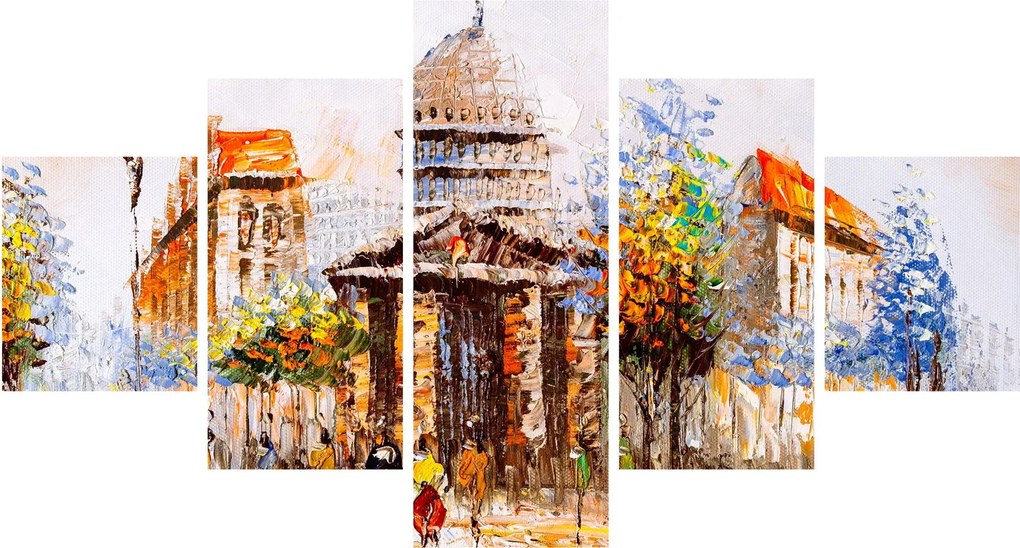 Obraz - Malowana miejska pamiątka (125x70 cm)