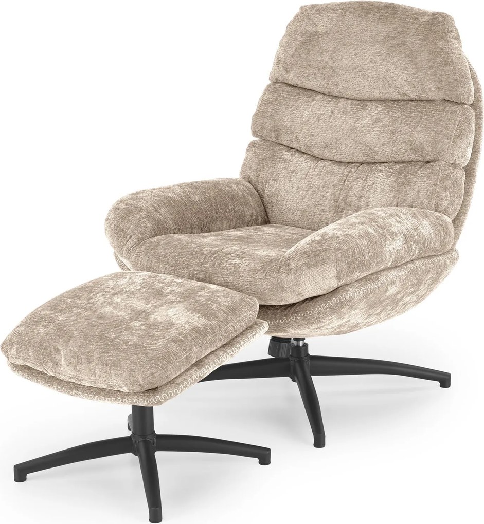 Fotel do salonu z podnóżkiem i funkcją kołyski Dario Halmar