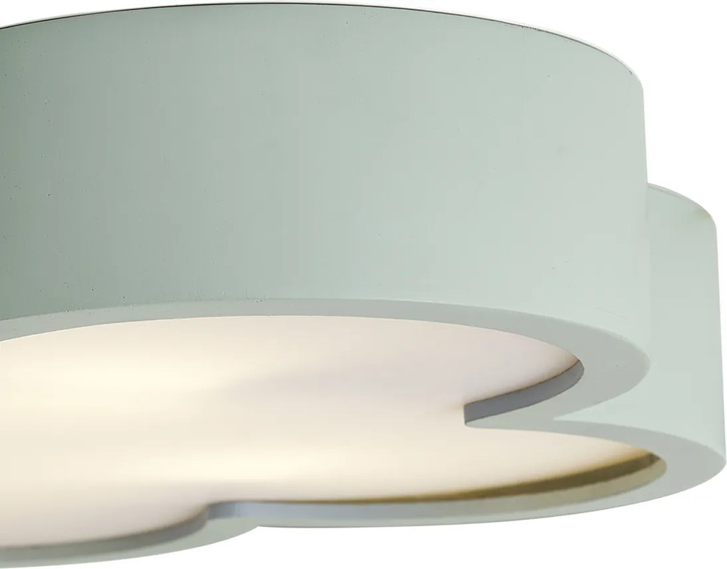 Dziecięca lampa sufitowa zielona z białym - Lucille