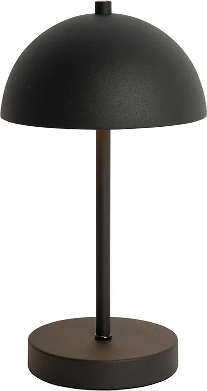 Zestaw 2 lamp stołowych zewnętrznych Grzyb czarny akumulatorowy - Keira