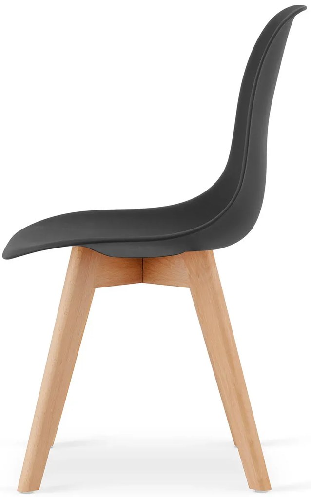 Czarne krzesło minimalistyczne do stołu M6-G99