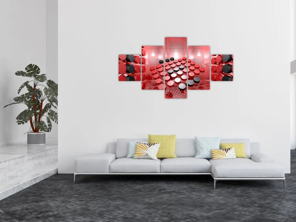 Obraz abstrakcji przycisku (125x70 cm)