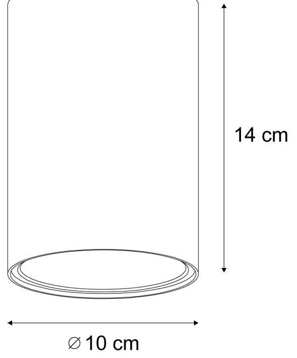Zestaw 4 nowoczesnych beżowych reflektorów natynkowych GU10 50mm okrągłych - Deep