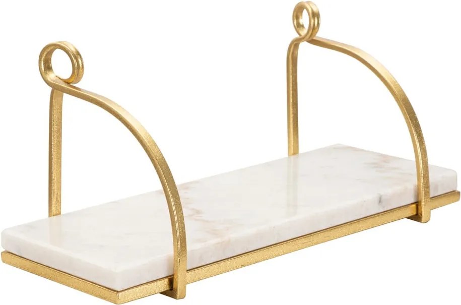 Marmurowa półka w biało-złotym kolorze 40 cm Marble – Mauro Ferretti