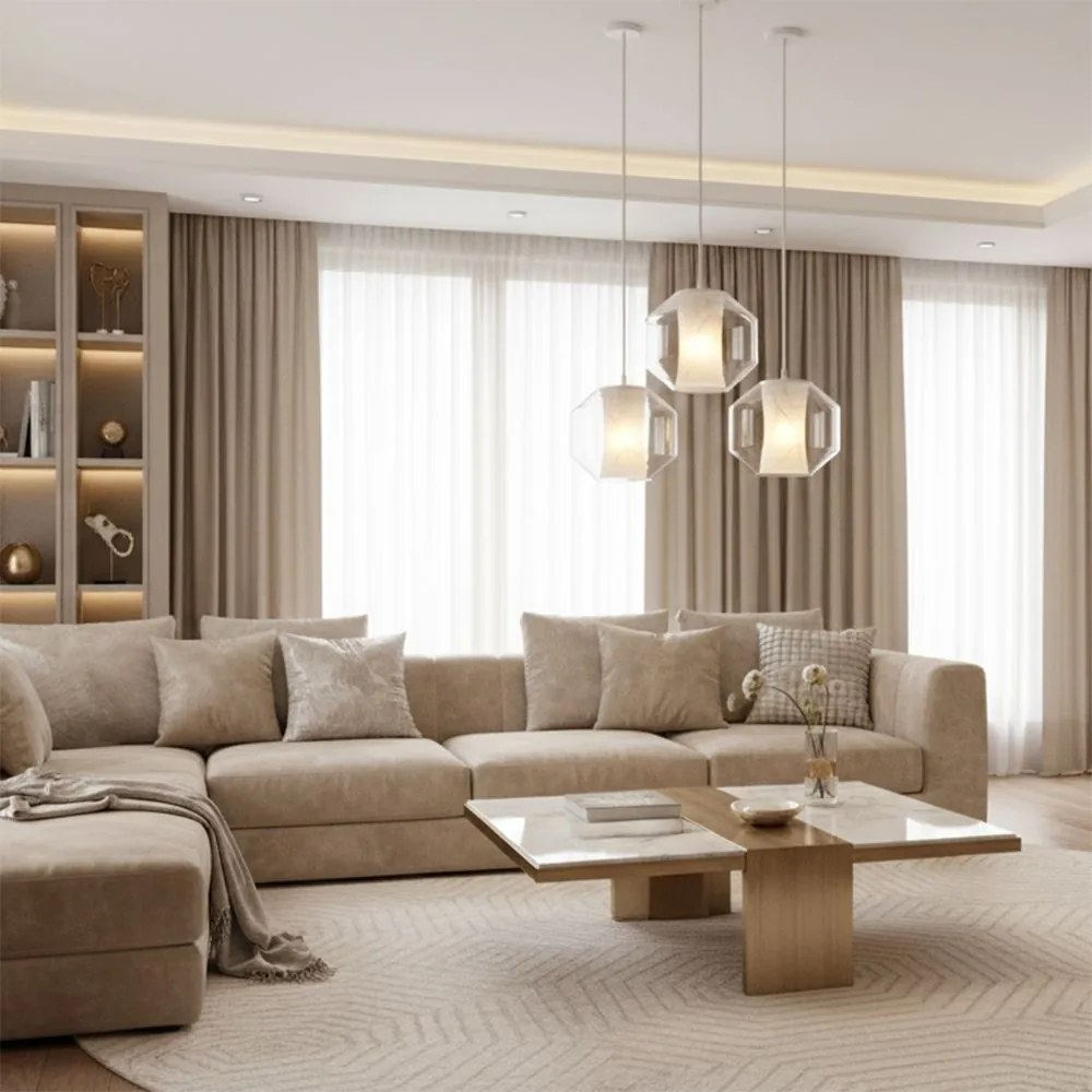 LAMPA SUFITOWA WISZĄCA   APP908-1CP Marble