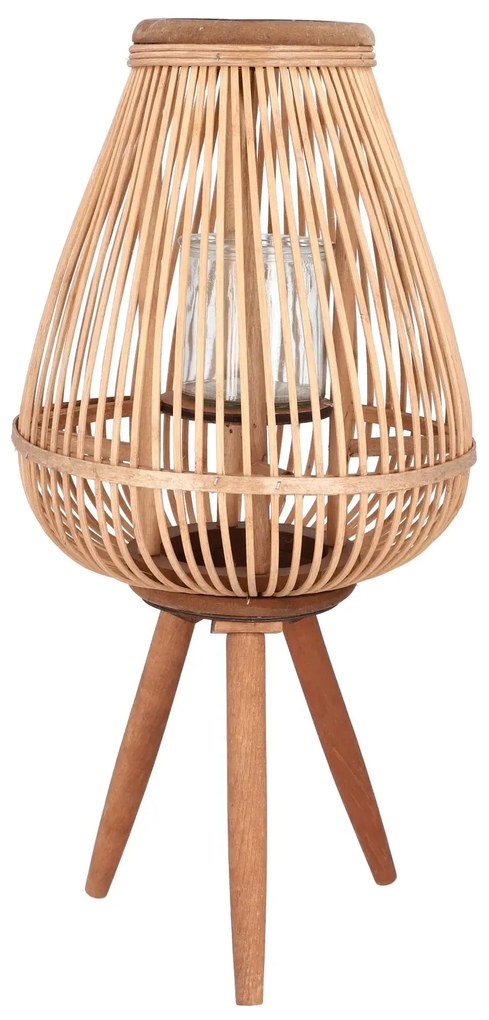 Lampion MASAYA ogrodowy naturalny 15x11x61 cm HOMLA