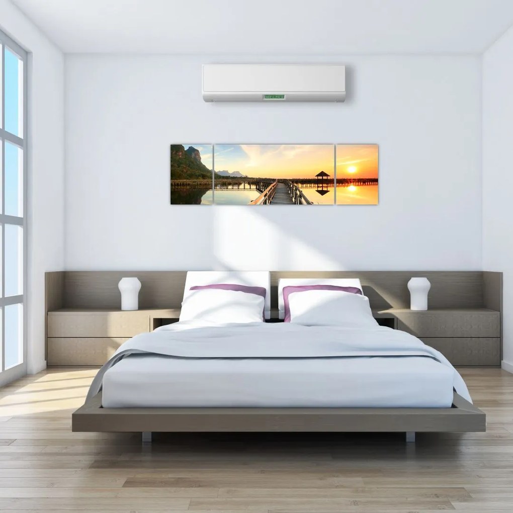 Obraz drewnianego molo (170x50 cm)